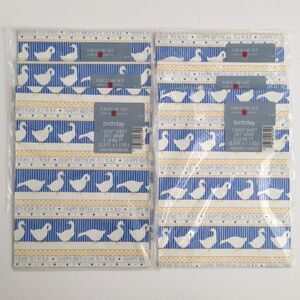Vintage Forget Me Not American Greetings Birthday Duck Giant Sheet Gift Wrap